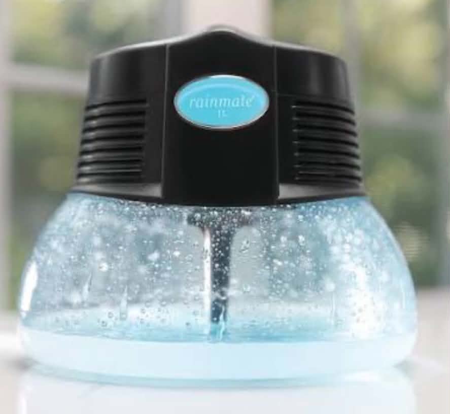 RainMate air purifier with a black top and clear water basin